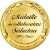 Médaille du collaborateur séducteur - 15x15cm - Sticker/autocollant