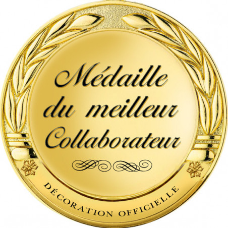 Médaille du meilleur collaborateur - 15x15cm - Sticker/autocollant