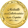 Médaille collaboratrice coquine - 15x15cm - Sticker/autocollant