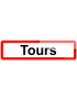 Tours (15x4cm) - Sticker/autocollant