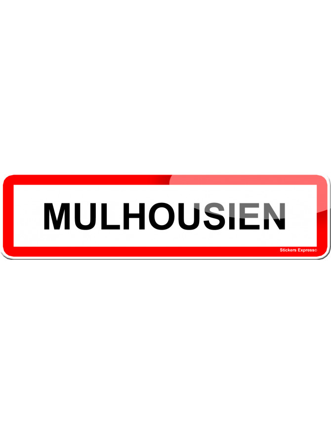 Mulhousien (15x4cm) - Sticker/autocollant