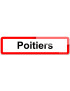 Poitiers (15x4cm) - Sticker/autocollant