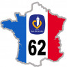 62 France Nord-Pas de Calais - 15x15cm - Sticker/autocollant