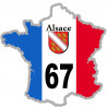 67 France Alsace - 5x5cm - Sticker/autocollant