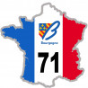 FRANCE 71 Bourgogne - 5x5cm - Sticker/autocollant