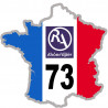 FRANCE 73 Rhône Alpes - 15x15cm - Sticker/autocollant