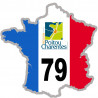 FRANCE 79 Poitou Charentes - 5x5cm - Sticker/autocollant