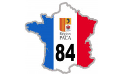 FRANCE 84 Région PACA - 5x5cm - Sticker/autocollant