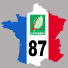 FRANCE 87 Limousin - 15x15cm - Sticker/autocollant