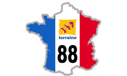 FRANCE 88 Région Lorraine - 20x20cm - Sticker/autocollant