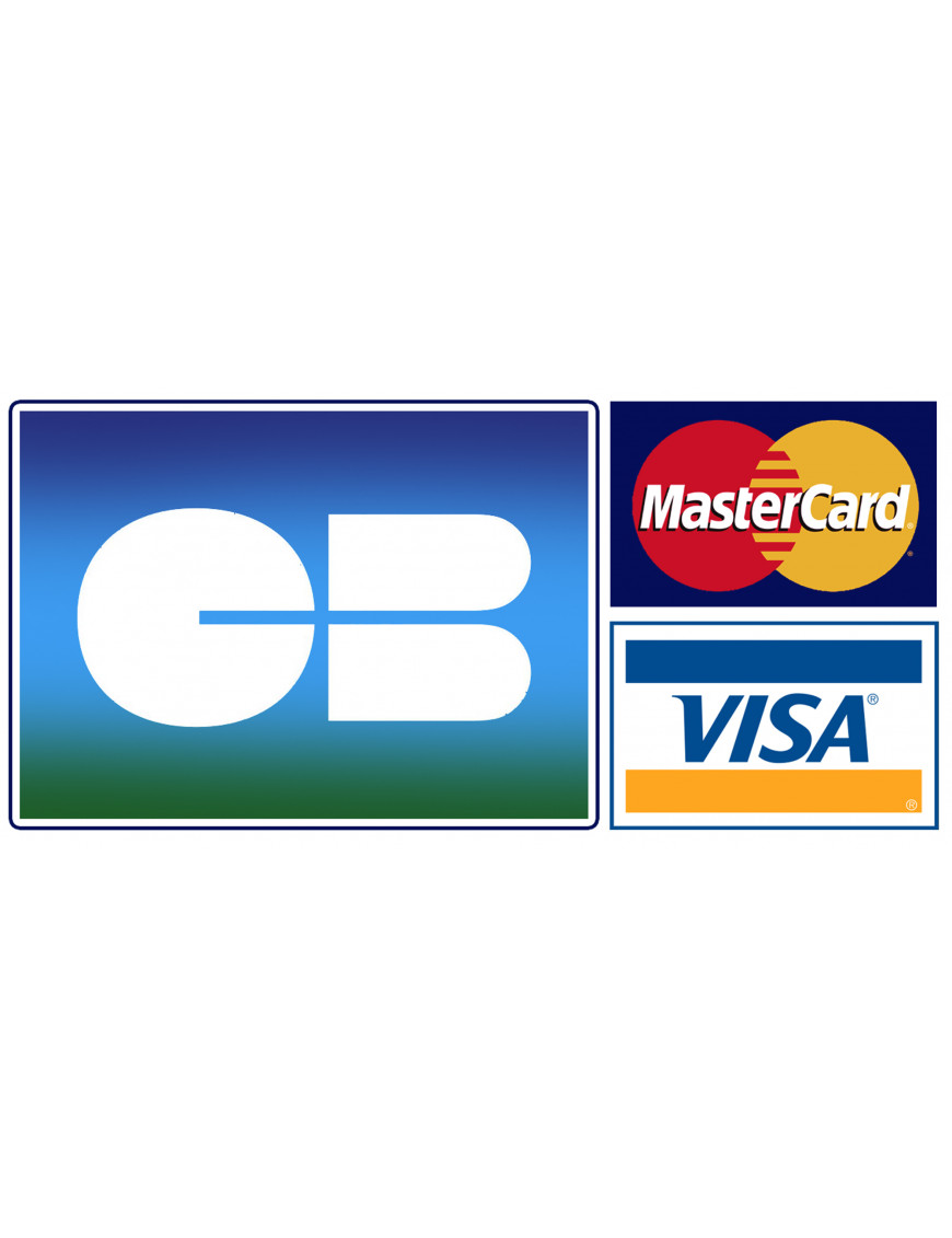 Paiement CB MASTERCARD/VISA - 20x10cm - Sticker/autocollant