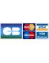 Paiement CB MASTERCARD/VISA/MAESTRO/ELECTRON - 30x10cm - Sticker/autocollant