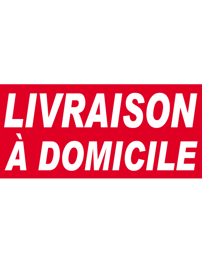 Livraison à domicile - 30x14 cm - Sticker/autocollant