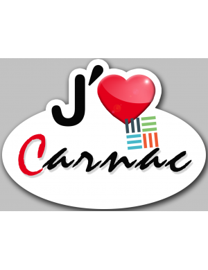 j'aime Carnac (15x11cm) - Sticker/autocollant