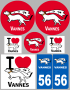 Vannes (8 autocollants variés) - Sticker/autocollant