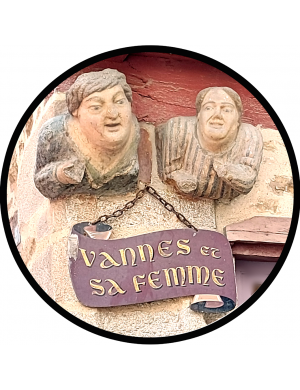 Vannes et sa femme - 20x20cm - Sticker/autocollant