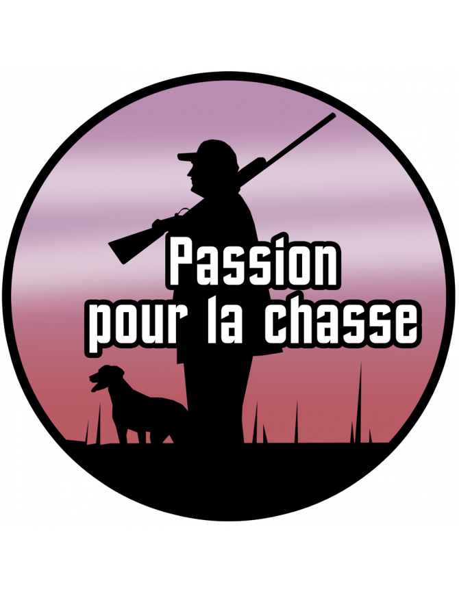 Passion de la chasse nature - 20cm - Sticker/autocollant