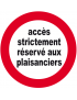 accès strictement réservé aux plaisanciers - 20cm - Sticker/autocollant