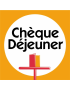 Chèque déjeuner accepté - 5x5cm - Sticker/autocollant