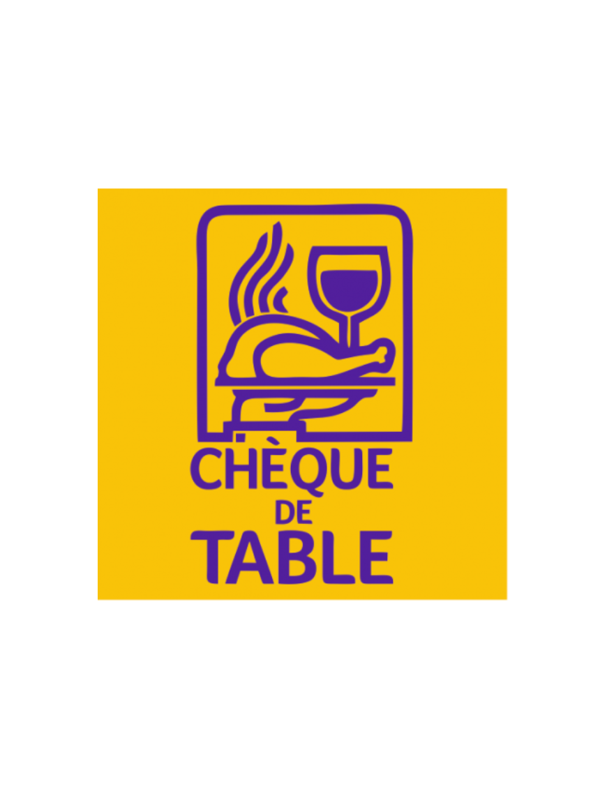 Chèque de table accepté - 15x15cm - Sticker/autocollant