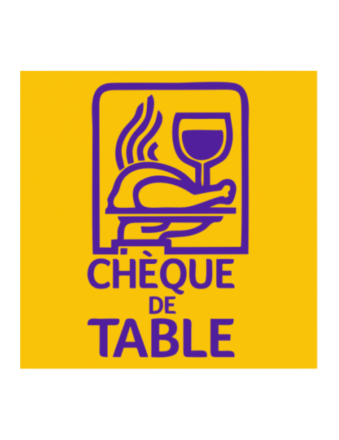 Chèque de table accepté - 15x15cm - Sticker/autocollant