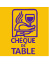 Chèque de table accepté - 15x15cm - Sticker/autocollant