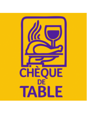 Chèque de table accepté - 10x10cm - Sticker/autocollant