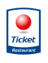 Ticket restaurant accepté - 5x5cm - Sticker/autocollant