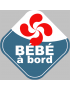 bébé à bord Basque - 15cm - Sticker/autocollant