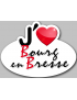 j'aime Bourg en Bresse (15x11cm) - Sticker/autocollant