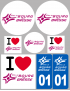 Bourg en Bresse (8 autocollants variés) - Sticker/autocollant