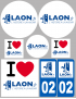 Ville Laon (8 autocollants variés) - Sticker/autocollant