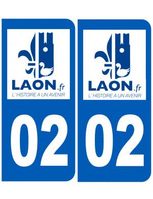 immatriculation 02 Laon - Sticker/autocollant