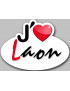 j'aime Laon (15x11cm) - Sticker/autocollant