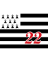 Drapeau Breton 22 - 29x21cm - Sticker/autocollant