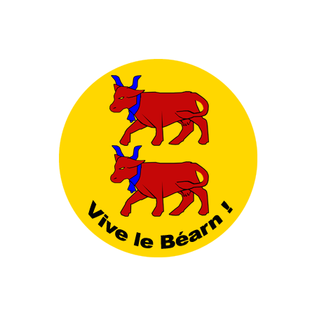 Vive le Béarn (15x15cm) - Sticker/autocollant