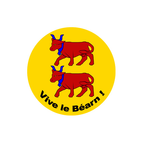 Vive le Béarn (5x5cm) - Sticker/autocollant