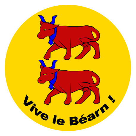 Vive le Béarn (20x20cm) - Sticker/autocollant