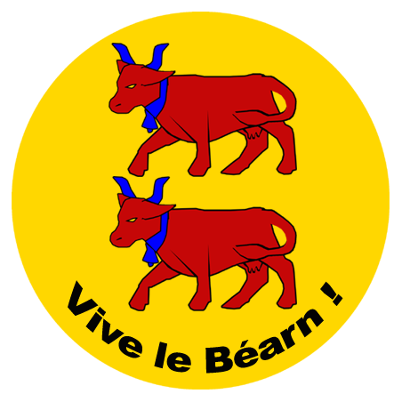 Vive le Béarn (20x20cm) - Sticker/autocollant