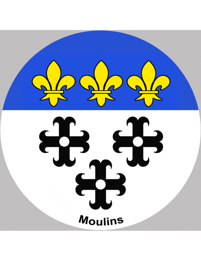 Moulins (20cm) - Sticker/autocollant