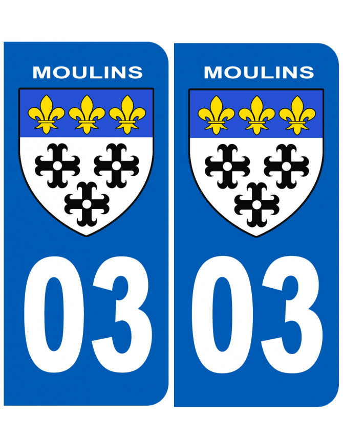 immatriculation Moulins - Sticker/autocollant