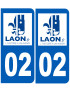 immatriculation 02 Laon - Sticker/autocollant