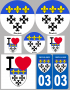 Moulins (8 autocollants variés) - Sticker/autocollant