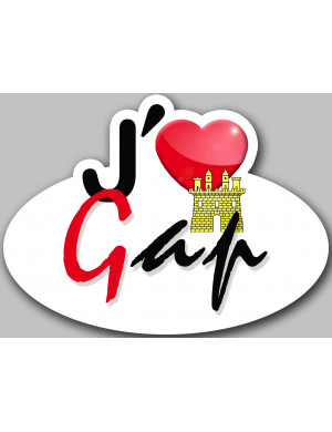 j'aime Gap (5x3.7cm) - Sticker/autocollant