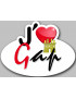 j'aime Gap (5x3.7cm) - Sticker/autocollant