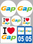 Ville Gap (8 autocollants variés) - Sticker/autocollant