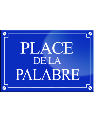 Place de la palabre - 20x13,2 cm - Sticker/autocollant