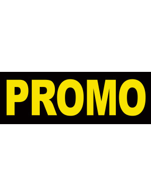 PROMO jaune - 29x10cm - Sticker/autocollant