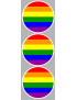 Drapeau LGBT (3 fois 9cm) - Sticker/autocollant