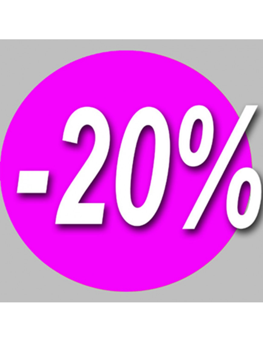 Soldes remise 20% rond (20cm) - Sticker/autocollant